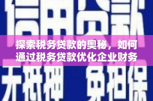隆德探索税务贷款的奥秘，如何通过税务贷款优化企业财务