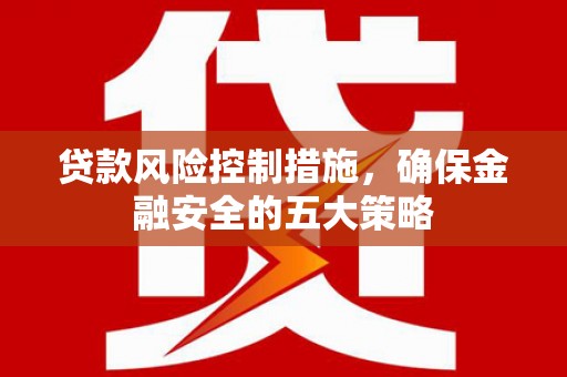 隆德贷款风险控制措施，确保金融安全的五大策略
